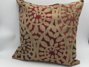 Valera Leaf Red & Brown Cushion