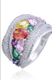 Blingy Colourful Ring