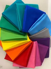 100% cotton fabric rainbow fat quarter bundle