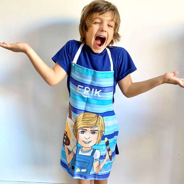 Personalised Apron for Boys and Girls with Adjustable Neck Strap