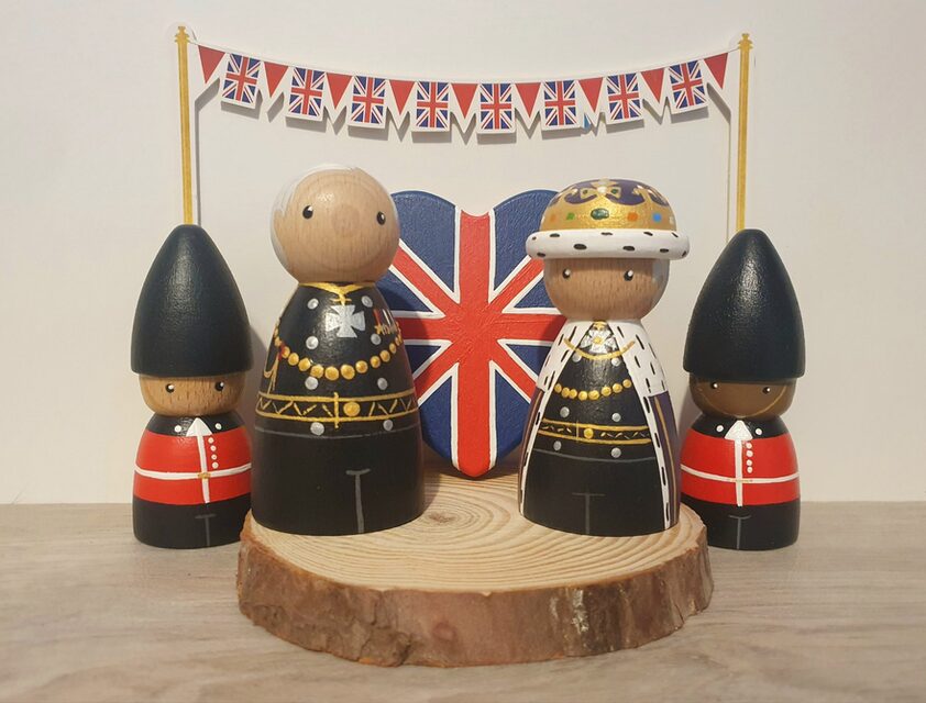 King Charles Coronation Peg Dolls
