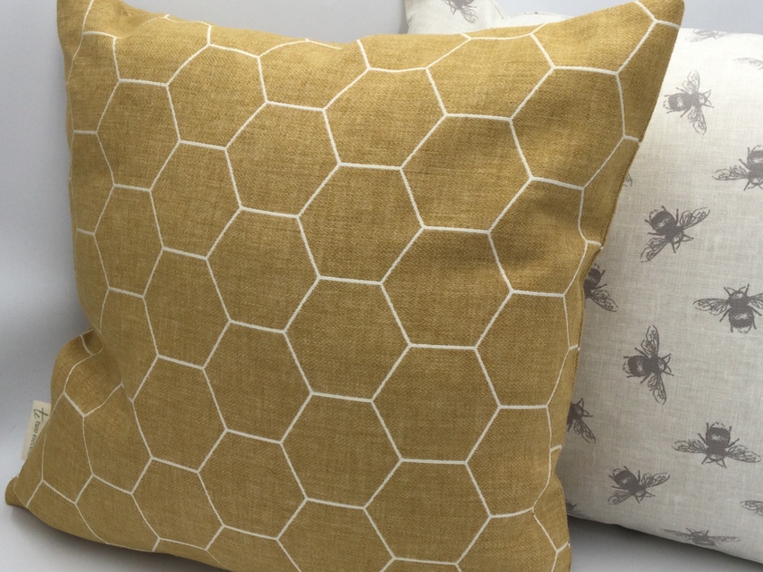 Honeycomb, Beehive Cushion, Mustard Cushion