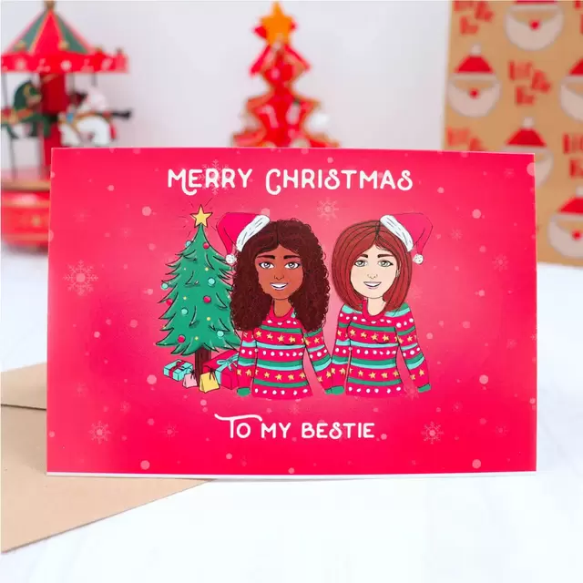 Best Friend Christmas cards Personalised