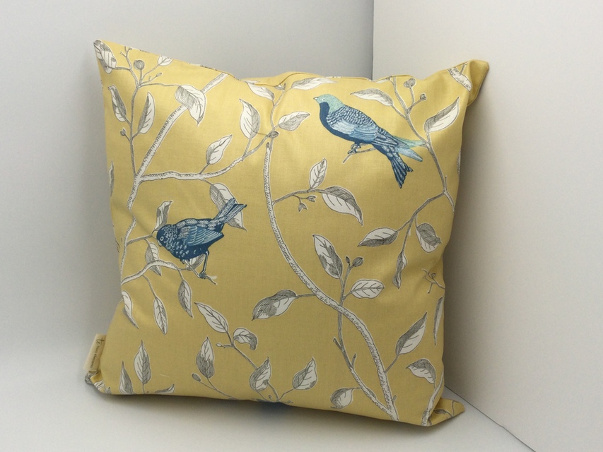 Yellow Finches Cushion, Sanderson Design