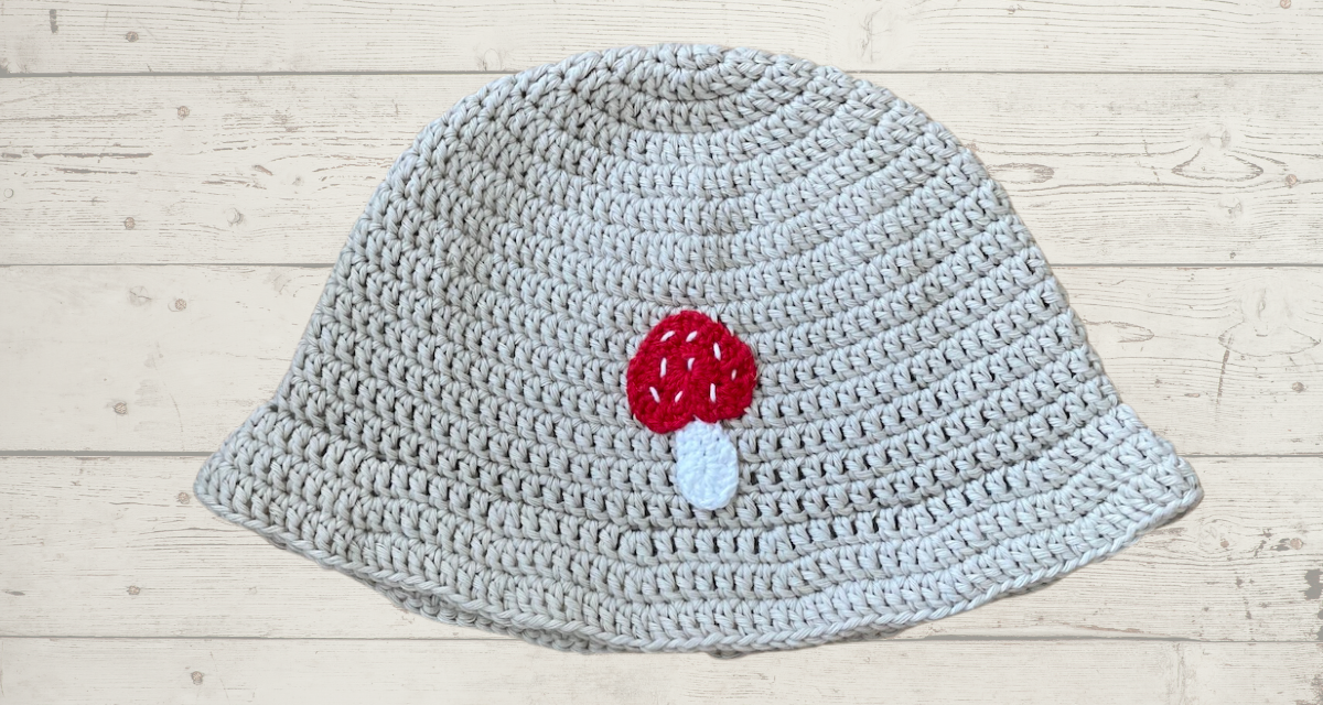 Mushroom Crochet Bucket Hat - 100% Cotton