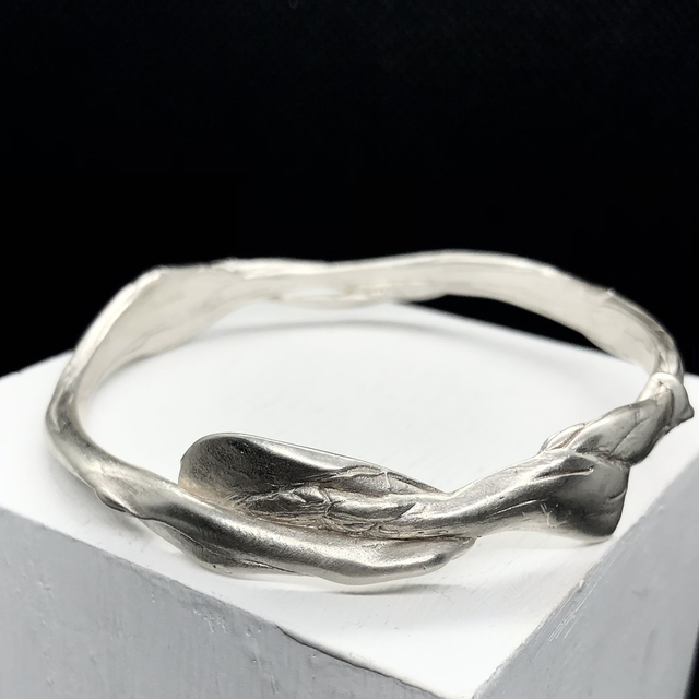 SKINS Sculptural Sterling Silver Bracelet