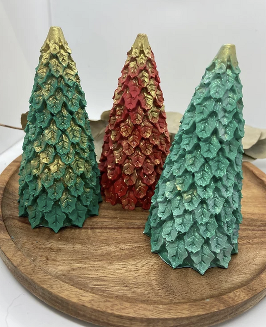 Handmade Jesmonite Christmas Trees