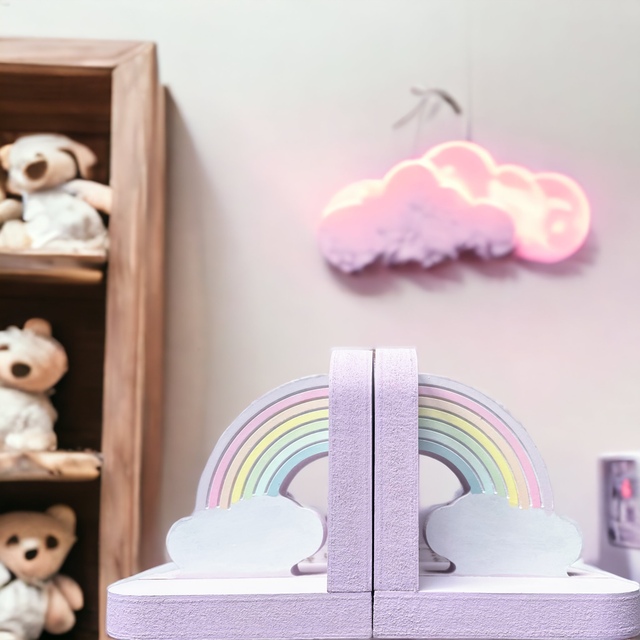 Engraved rainbow bookends
