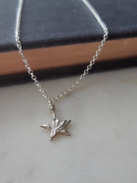 Fine Silver Star Necklace