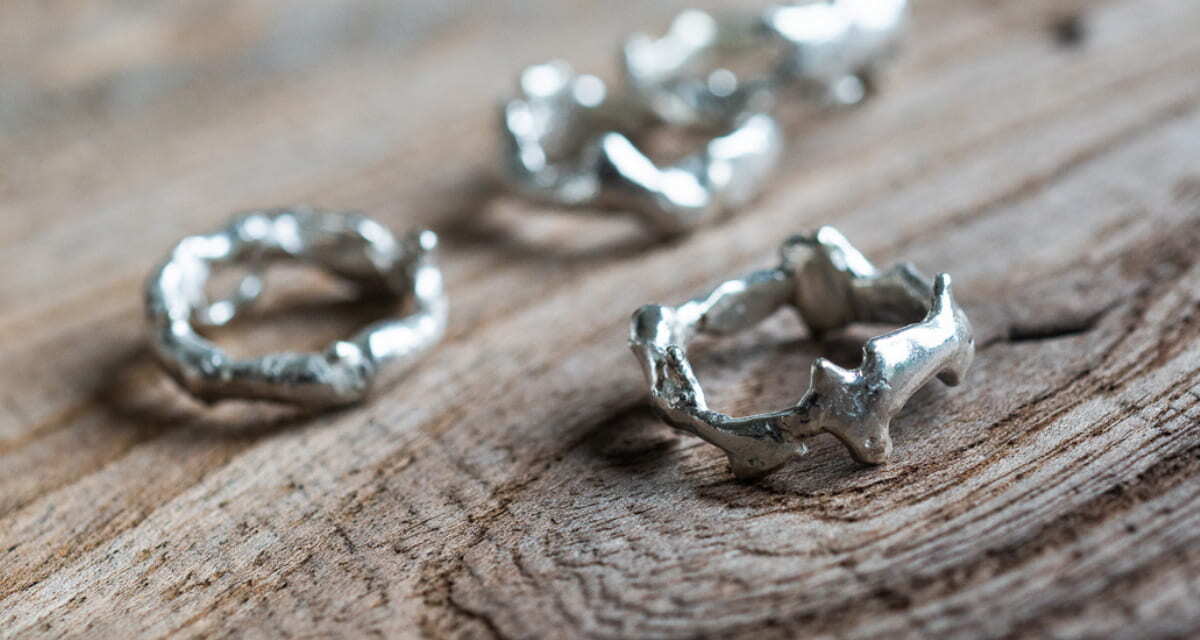 Lava Rings Sterling Silver, Handmade