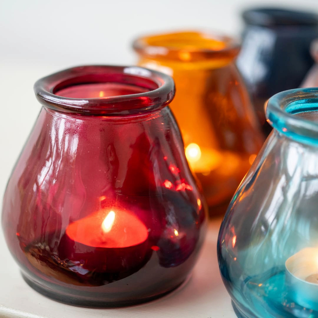 Artisan Glass Tea Light Holder